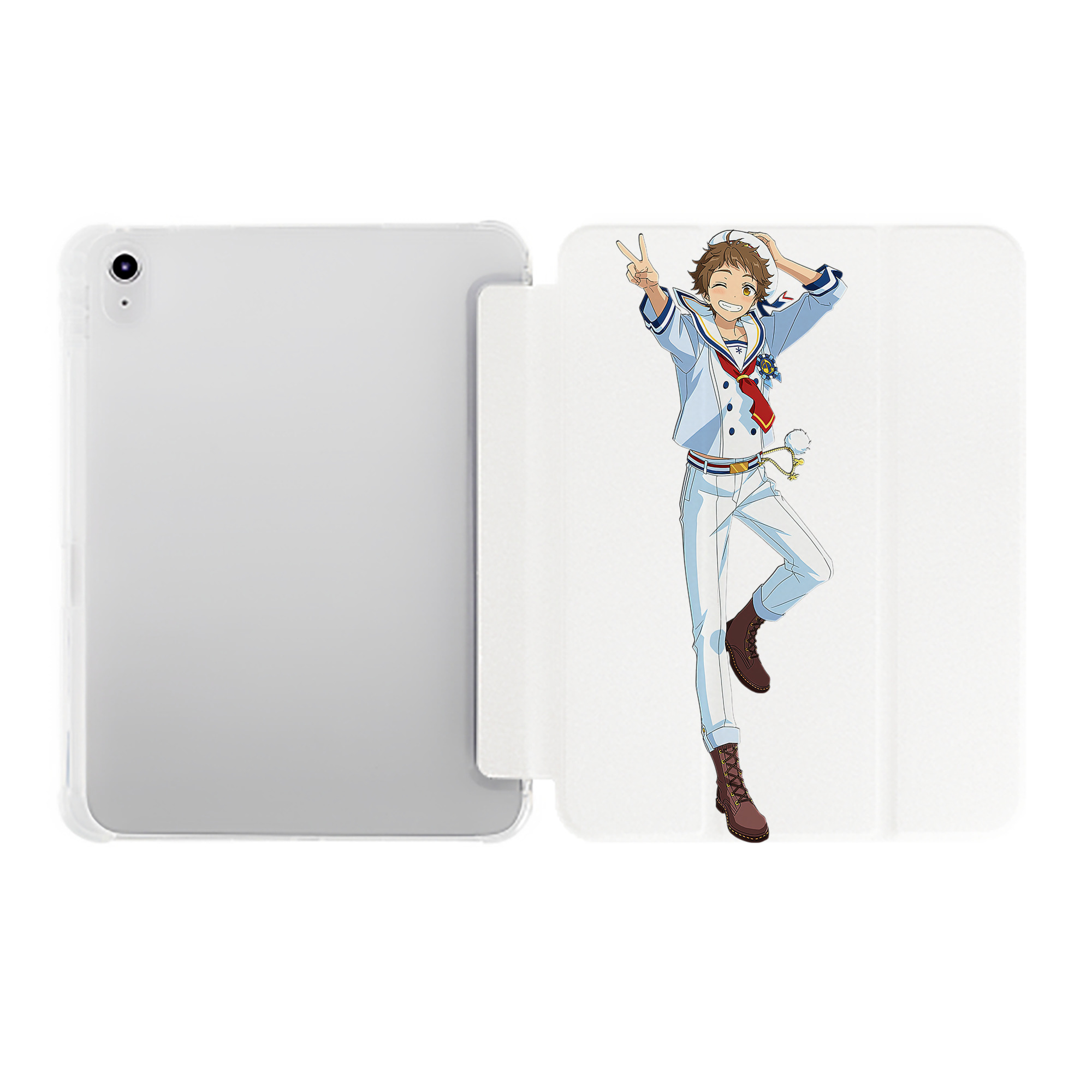 （画像用） あんさんぶるスターズ! Ensemble Stars IPad ケース ペン収納付き 三つ折りスタンド PUレザー×シリコン 対応機種9.5/10.5/10.9インチ